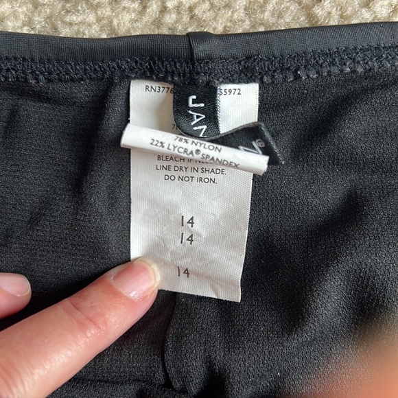 Jantzen Swim Suit bathing suit bottoms black high waist full coverage size 14 - Picture 8 of 10